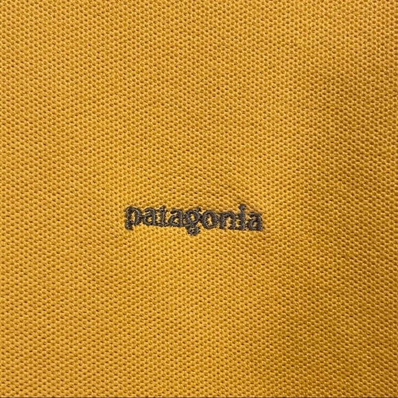 *FLAW* Men’s Patagonia Yellow/Gold Polo Shirt 👕 STYLE#52822 - Picture 5 of 17